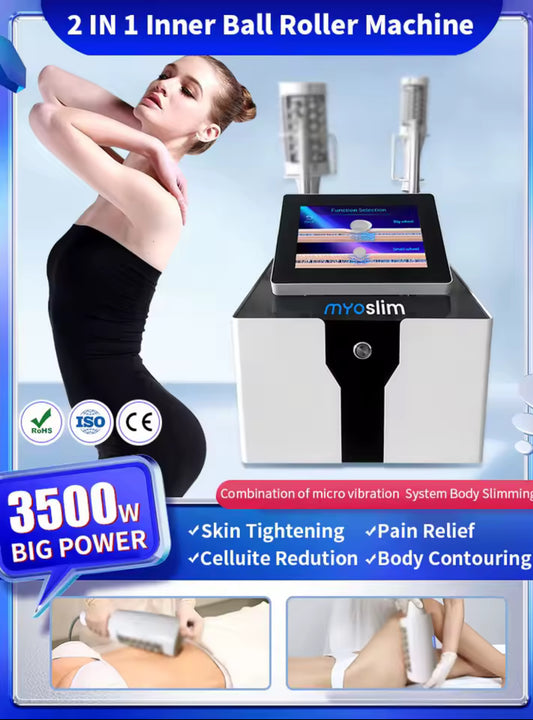 EMSDLS Body Shaping Roller HI-EMT Internal Dual-Tech Ball for Slimming Cellulite Reduction and Tightening the Whole Body/Face
