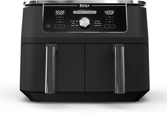 Ninja Foods GZ401 10-Quart 6-in-1 DualZone XL Air Fryer with 2 Independent Baskets (Gray)