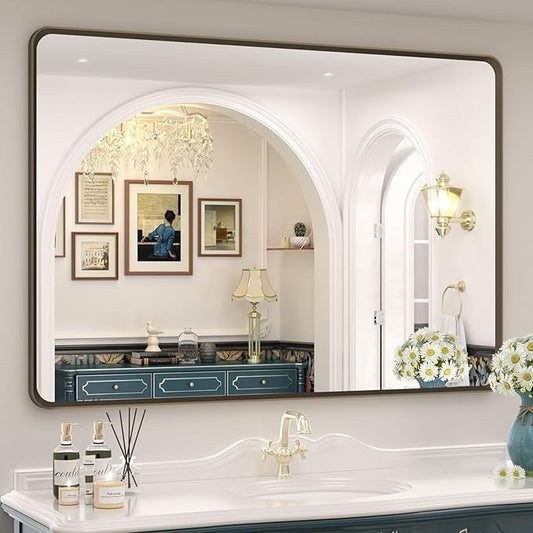 OKPAL 44x30 Bronze Bathroom Mirror