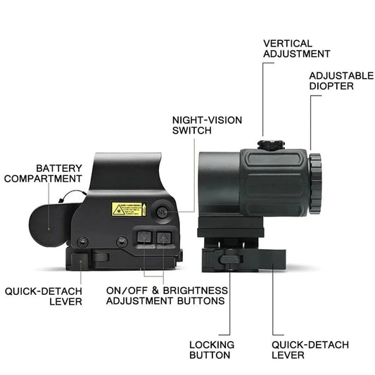 558+G43 Holographic Collimator Sight with Red Dot Optic Tactical Hunting Gear
