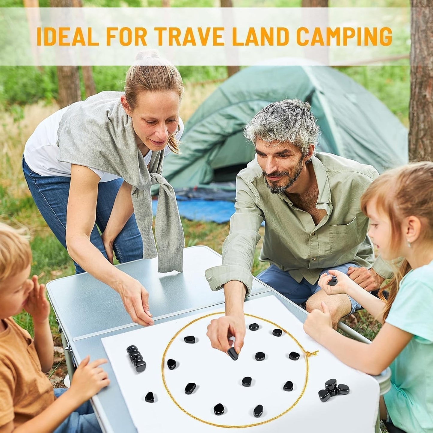 Magnetic Chess Game with 24 Stones, Christmas Family Games for Kids and Adults, Best Multiplayer Strategy Board Games for Family Game Night, Indoor Outdoor Portable Magnetic Travel Chess Set