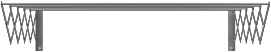 Cuncial - Extendable Wall Clothesline 180 cm | Made of High Strength Aluminium | Dimensions: 180 x 23 x 71 cm | Folding Clothes Airer | Outdoor/Indoor Clothes Airer