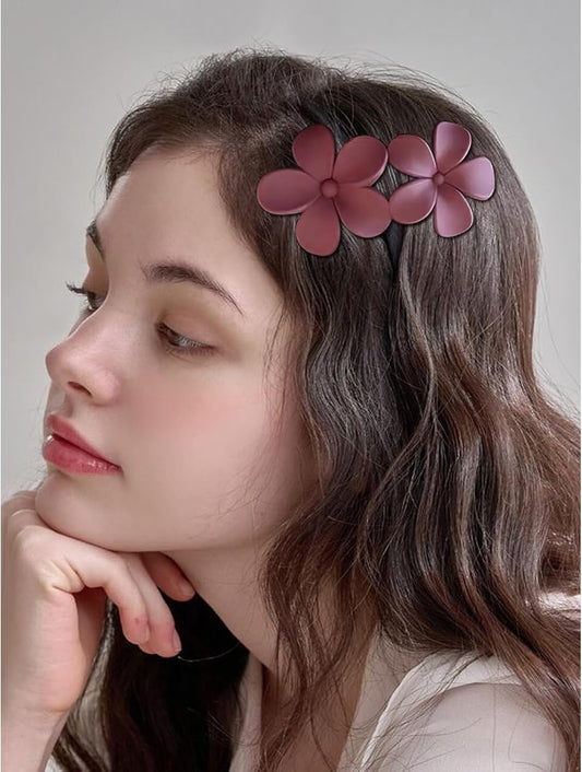 6 Pieces Flower Hair Clips French Style Hair Clips for All Hair Types Non Slip Elegant Accessories for Women and Girls