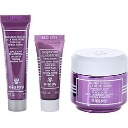 Sisley by Sisley Black Rose Set: Black Rose Skin Infusion Cream 1.6OZ + Black Rose Cream Mask 0.34OZ + Black Rose Beautifying Emulsion 0.5OZ -3pcs for WOMEN